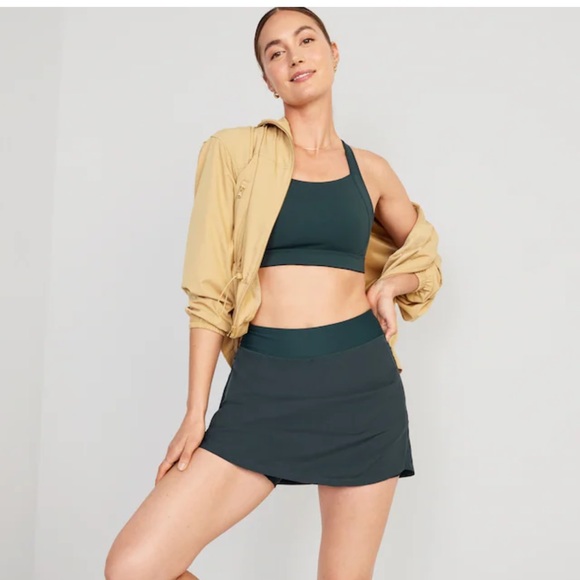 NWT OLD NAVY High-Waisted StretchTech 2-in-1 Skort Color: Glorious Pine X-LARGE - Picture 3 of 9